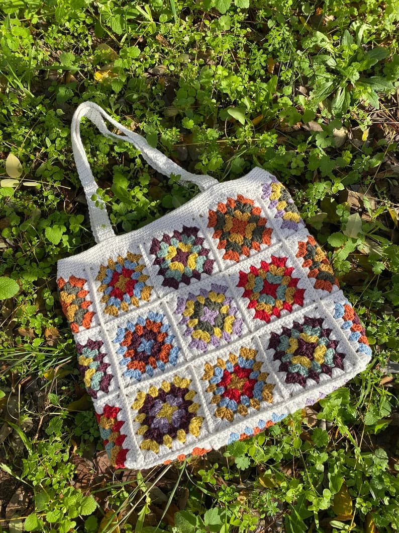 Granny square tote